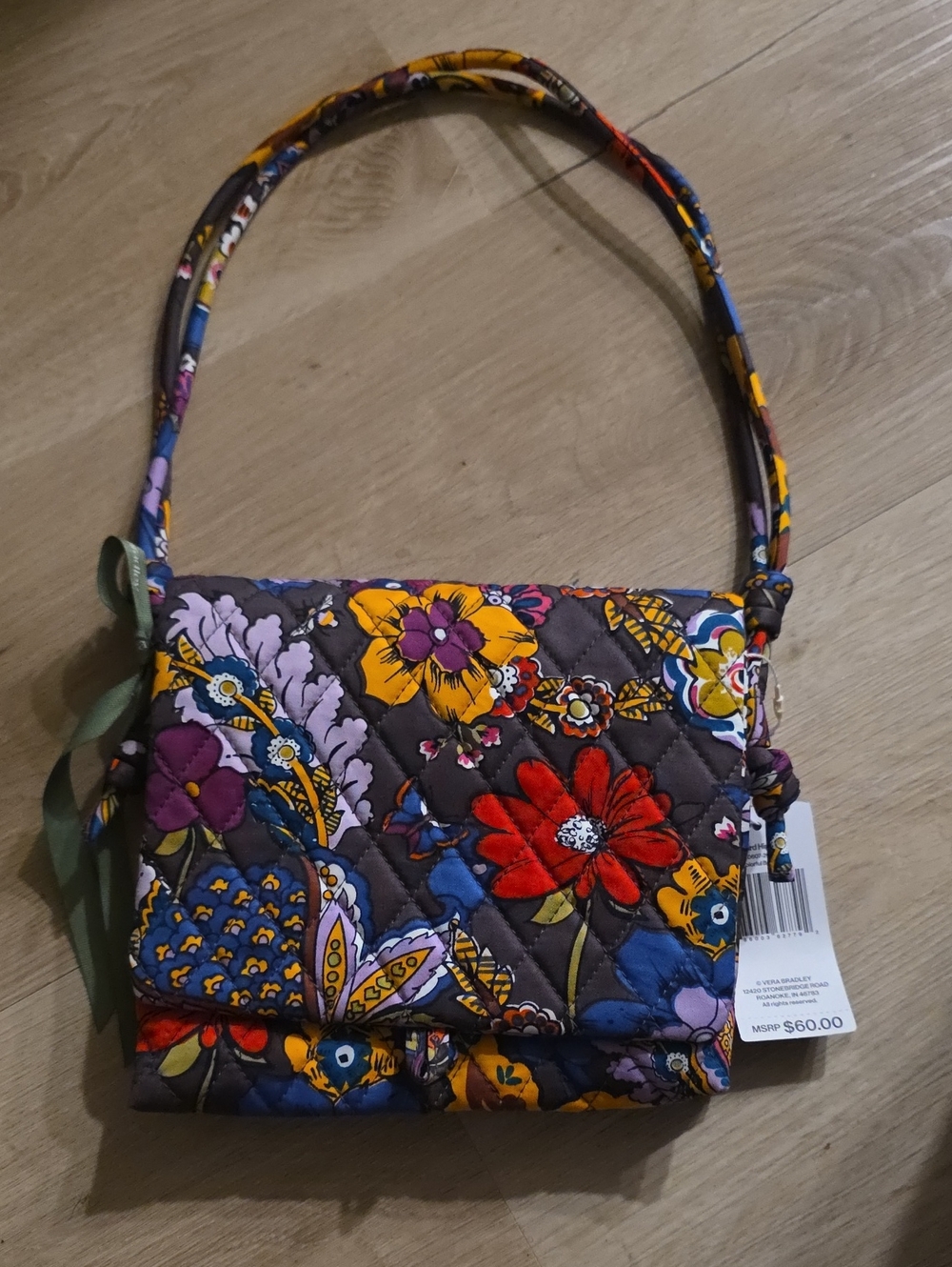 Vera Bradley Baird Quilted Floral Crossbody in Colorful Bouquet